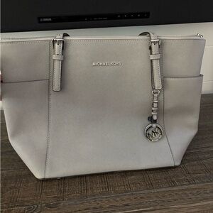 Michael Kors Light Gray Tote Bag
